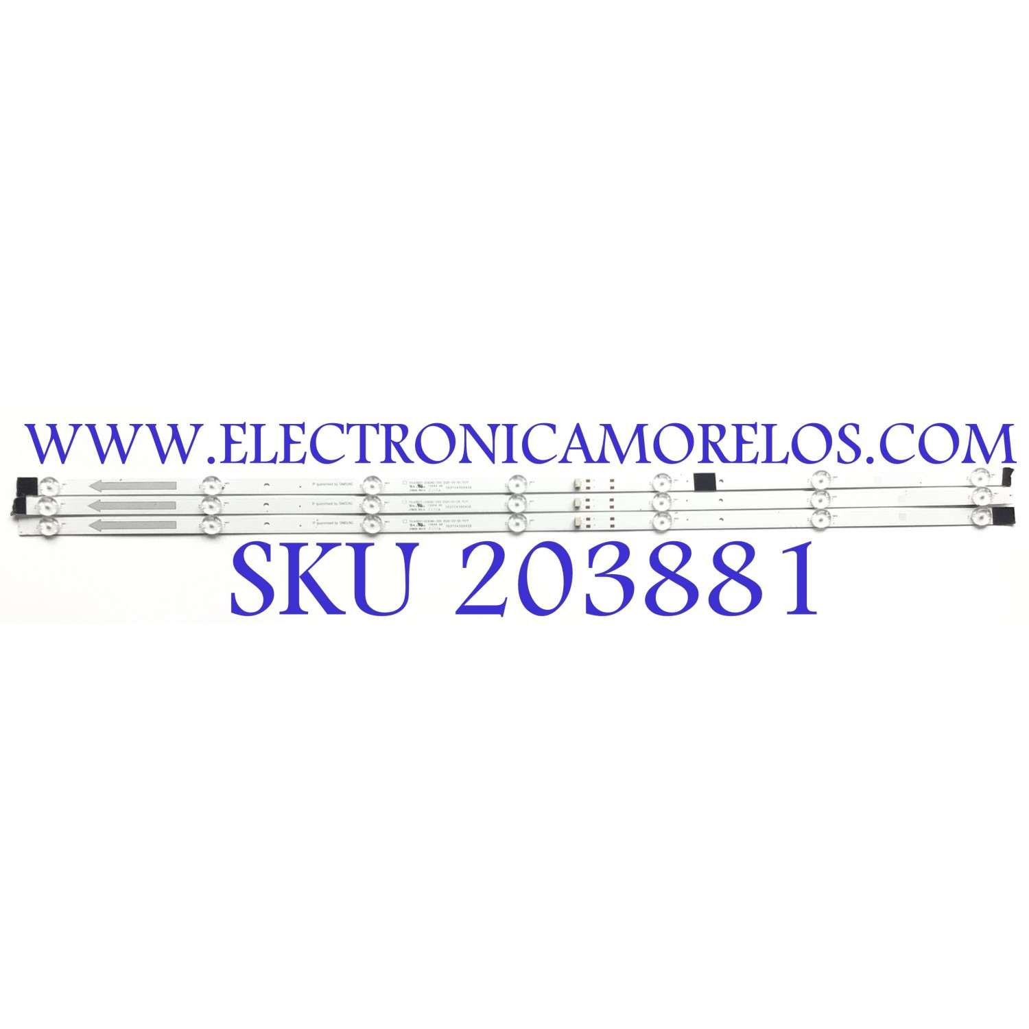 KIT DE LED'S PARA TV LG ((3 PIEZAS)) / NUMERO DE PARTE 303TC430042D / TCL43D07-ZC62AG-05D /  TCL43D07-ZC62AG-05D / TCL43D07-ZC62AG-05D / PANEL LVU430BEDX E0018 / MODELO 43UP7000PUA / 43UP7000PUA.CUSFLH